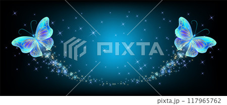 光る蝶のイラスト素材 - PIXTA