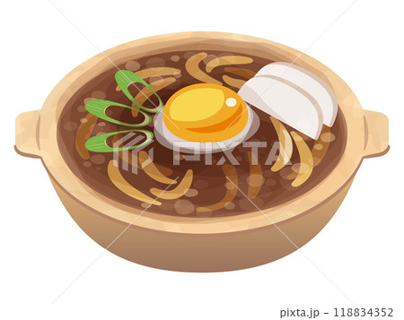 味噌煮込 野鳥イラスト 6点セット 名古屋 味噌煮込みうどんのイラスト素材 - PIXTA