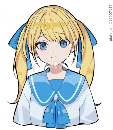 セーラー服を着たツインテール少女 イラスト セーラー服を着たツインテール少女 イラスト セーラー服を着た