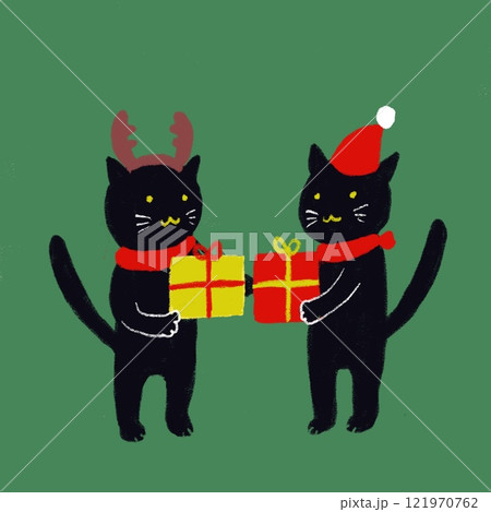 動物 クリスマス トナカイ 猫のイラスト素材 - PIXTA