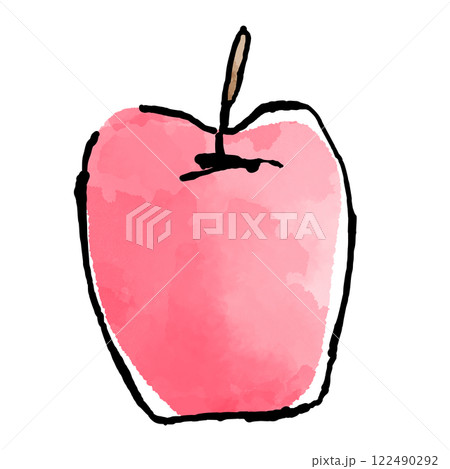 りんご リンゴ 林檎 ペンのイラスト素材 - PIXTA
