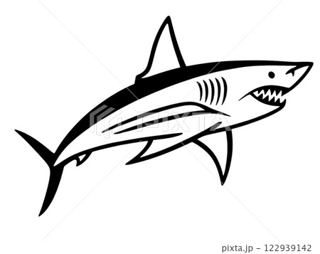 魚 魚類 サメ ホオジロザメのイラスト素材 - PIXTA