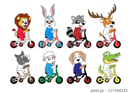 うさぎ 兎 自転車 サイクリングのイラスト素材 - PIXTA