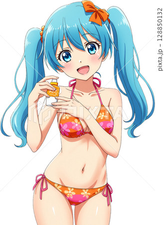 ビキニスタイルの女性イラスト ビキニスタイルの女性イラスト 女性 水着 ビキニ セクシーの