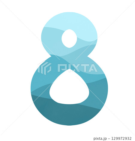 8 ハチ 数字 青のイラスト素材 - PIXTA