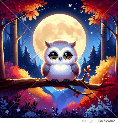 フクロウ 秋 紅葉 梟の写真素材 - PIXTA