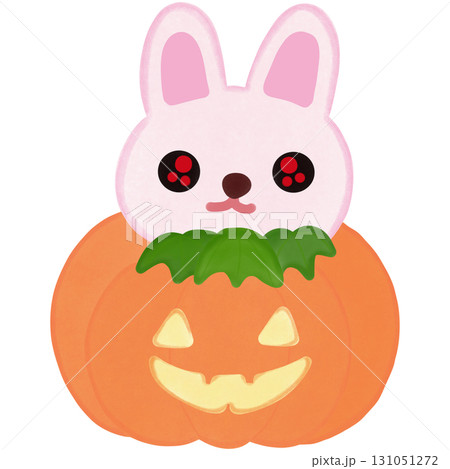 ハロウィン うさぎ かぼちゃのイラスト素材 - PIXTA