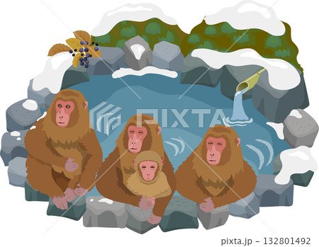 地獄谷野猿公苑のイラスト素材 - PIXTA