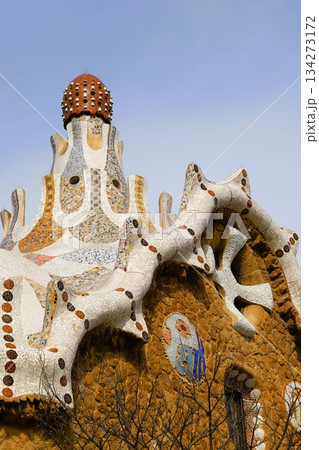 グエル公園 モザイク タイル park guellの写真素材 - PIXTA