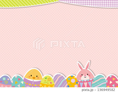 イースター フレーム イースターエッグ 復活祭のイラスト素材 - PIXTA