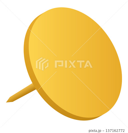 押しピン 画びょう 画鋲 金色の写真素材 - PIXTA