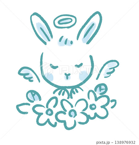 うさぎ 兎 天使 動物のイラスト素材 - PIXTA