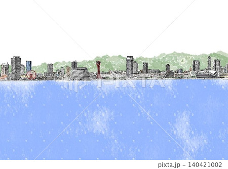 神戸 神戸港 港 風景のイラスト素材 - PIXTA