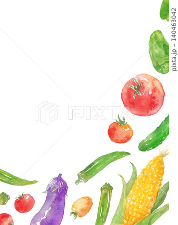 夏野菜 水彩 水彩画 野菜の写真素材 - PIXTA