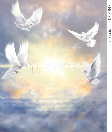 天使 空 階段 飛ぶのイラスト素材 - PIXTA