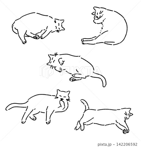 猫 イラスト 手書き スケッチのイラスト素材 - PIXTA